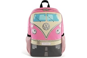 BRISA VW Collection - Volkswagen Unisex Adult Hippie Bus T1 Travel-Hiking-Backpack (S)