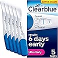 Clearblue Pregnancy Tests, Early Detection Pregnancy Test, Results 6 Days Early, 99% Accurate Results, 5 Tests, Packaging May Vary
