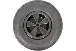 HOME>IT HOME IT® Roue de brouette 12" (3.50×6) – Roue en Caoutchouc avec Jante Plastique et Insert d’axe, Compatible Axes 12/16 mm, adaptée aux brouettes de Jardin et modèles Standards