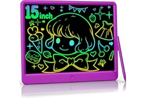 TUGAU LCD Schreibtafel Kinder Erwachsene, Löschbarer Maltafel Zaubertafel kinder 15 Zoll Zeichenbrett Geburtstag Weihnachts Geschenke Spielzeug für 3 4 5 6 7 8 Mädchen Jungen (Lila)