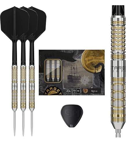 Target Japan Black Marque PW – Set Freccette Con Punta D’Acciaio 23g – Tungsteno 90% – K-Flex E Nano Swiss Point - 3