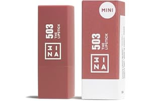 3INA MAKEUP - The Lipstick 503 (mini) - Labial Nude Cremoso - Barra de Labios Mate con Vitamina E y Manteca de Karité de Alta Pigmentación Olor a Vainilla - Labial Tamaño Viaje - Vegan - Cruelty Free