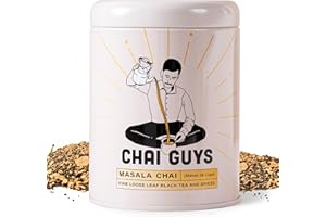 Masala Chai Tea – CTC BOP Loose Leaf Blend with Cinnamon, Ginger, Cardamom & Cloves – Spiced Indian Tea, Enjoy Hot, Cold, or as a Chai Iced Latte, 200g – Chai Guys