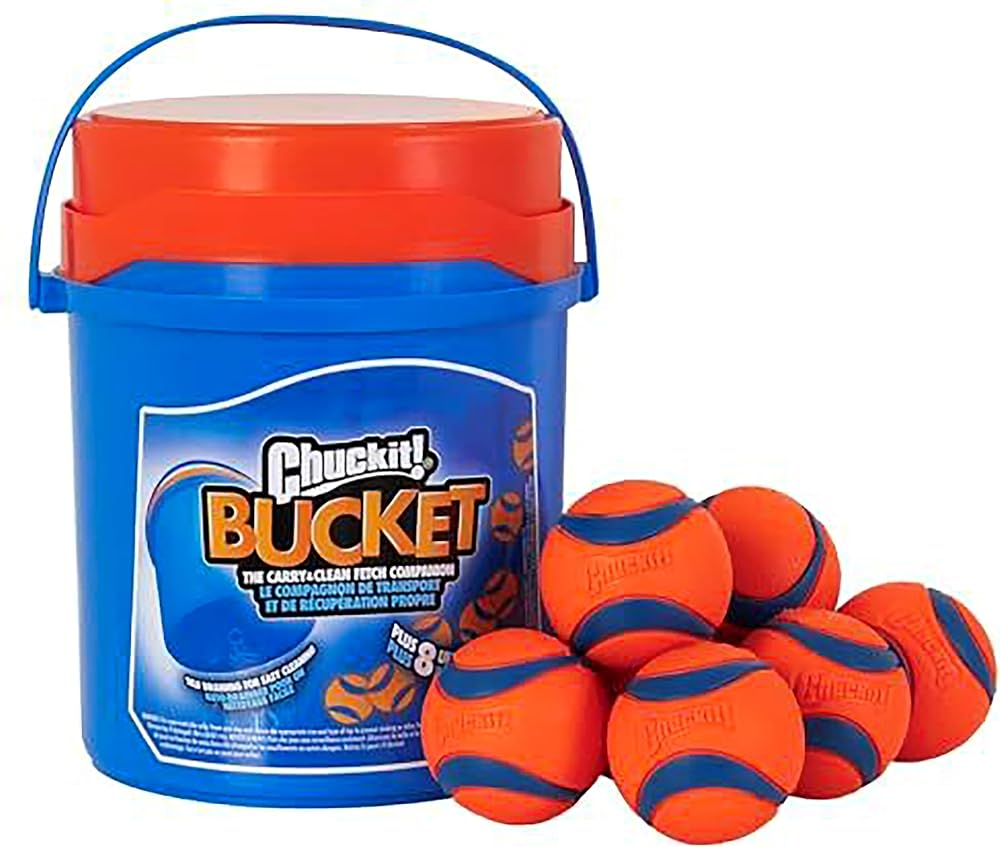 Chuckit! Özel Kova Seti - 8 adet Ultra Ball Medium ve Temizlik Kovası
