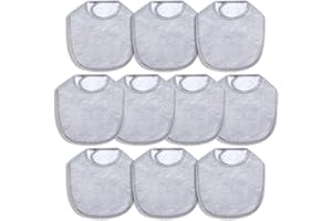 HAKOCHIA Waterproof Baby Bibs for Boys Girls, Super Soft and Absorbent 4-Layers Unisex Cotton Baby Bandana Bibs With Adjustable Snaps for Infants Newborn Feeding, Teething, Drooling,3-36 Months 10-Pack