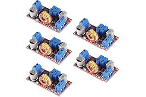 AOICRIE 5PCS XL4015 Max 5 A DC-DC verstellbarer Buck Converter 4-38 V auf 1,25-36 V, Hochleistungs-LED-Konstantstrom-Treibermodul, DC auf DC XL4015E1 Step Down Netzteil Spannungsregler Modul