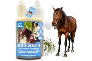 EMMA Jarabe para la tos caballo - jarabe hierbas bronquiales caballo tomillo hinojo expectorante I hierbas respiratorias caballo tos I para la tos caballo libre vías respiratorias I hierbas tos caballo 1L