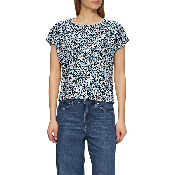 Street One A321748 Top Leggero, Verde Cacciatore, 48 Women's