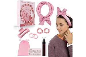 Boudin Cheveux Boucle Sans Chaleur,Boucles Sans Chaleur Velours Heatless Hair Curlers Boucleur Sans Chaleur Bigoudis Cheveux Heatless Curling Rod Headband Bigoudi Boucle Cheveux de Coiffure Bricolage