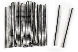 Aussel 50 Pièces 40pin En-tête de 2,54mm simple rangée Broche mâle tête bande