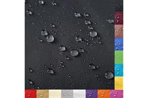 ZHhan Tejido de poliéster impermeable, columna de agua de 12.000 mm, 50 cm de ancho, cantidad = metro, impermeable, resistente al desgarro, duradero, tela exterior (negro, 0,3 m)