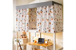 NICEYEA Bettvorhang Etagenbett Zelt Vorhang Blackout Vorhänge Moskitonetz Hochbett Schlafzelt Schlafsaal Mid-Sleeper Bett Zelt Vorhang Tuch Staubdicht Moskito für Studentenwohnmein Kinderzimmer Kinderbett