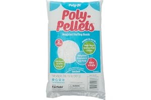 Fairfield Poly-Fil Poly-Pellets, Premium Polyester Weighted Stuffing Beads, Stuffing for Stuffed Animals, Toys, Bean Bags, Weighted Blankets, and More, 32-ounce Bag