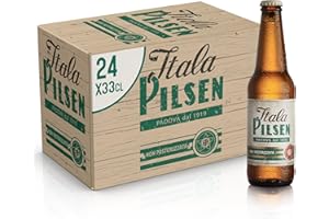 PERONI Itala Pilsen Cassa Birra con 24 Bottiglie da 33 cl, 7.92 L, Birra Non Pastorizzata dal Gusto Autentico, Ricco e Distintivo, Gradazione Alcolica 4.8% Vol
