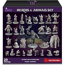 Newcombie Wildspire 58 stuks Townsfolk Fantastische figuren voor losse DND- figuren 28 mm Dungeons and Dragons | voor DND en D&D Miniaturen I Personages I Bladeren en quests