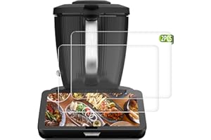 FOREDOO Protectores de Pantalla para Thermomix TM7, Kit de 2 Láminas Protectoras de Actualización Accesorios Compatibles con Vorwerk Bimby Thermomix TM7, Ultra-Delgada, Resistente a Arañazos