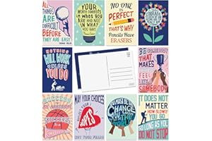 SWEETZER & ORANGE Lot de 60 cartes postales de motivation pour enfants et adultes - Cartes d'affirmation de pleine conscience, cartes d'inspiration et cartes d'encouragement vierges pour enfants et