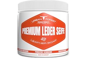‎· URBAN FOREST · PREMIUM PRODUCTS Lederseife 500ml Sattelseife Lederpflege für Profis | Intensiv Lederwaschmittel zur Lederreinigung | Auto Leder- & Polster-Reiniger | Waschkonzentrat mit biologischen Inhaltsstoffen | URBAN Forest®