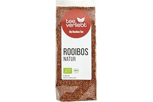 FRUTEG Organiczna herbata Rooibos bez zestawów smakowych 100g | Loser Red Bush Tea | Przyjmuje przyjemność z herbaty przyrody i kofeiny | Z certyfikowanego rolnictwa ekologicznego | 100 gramów