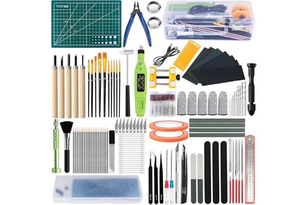 170 Pièces Outils de Modélisme Gundam Kit, Ensemble d'outils de Fabrication de Modèles, Hobby Building Craft Set, Outils de Modélisme Basic pour la Construction, Réparation et la Fixation de Modèles