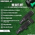 Vector X VX-6000 Nylon Weight Lifting Straps (Black)