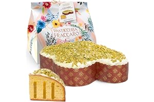 ‎PASTICCERIA FRACCARO 1932 Handwerkliche Oster - Colomba gefüllt mit Pistaziencreme, 750 g – Pasticceria Fraccaro 1932, glasiert mit Schokolade und Pistazienkörnern, natürlicher Sauerteig mit Mutterhefe, Bauletto-Linie