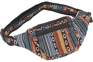 GURU SHOP Ethno Sidebag & saszetka na pasek, torba biodrowa - model 1, męska/damska, bawełna, 14 x 22 cm, festiwalowa torba nerka hippie, model 7, jeden rozmiar