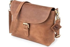 Berliner Bags Vintage Sac à Main Femme Bandoulière Catalina, Petit Sac a Main en Cuir, Sacs Marron Femme