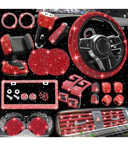 KIT FREGI COPRICERCHI LOGO VOLANTE ROSSO PER FIAT GRANDE PUNTO - L'Accessorauto SRLS