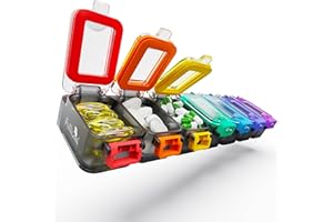 Fullicon Weekly Pill Box 7 Day Ultra Moisture & Spill Proof Daily Pill Organiser, Large Tablet Organiser with Secure Buckle, Compact Medication Organizer, Vitamin, & Fish Oil