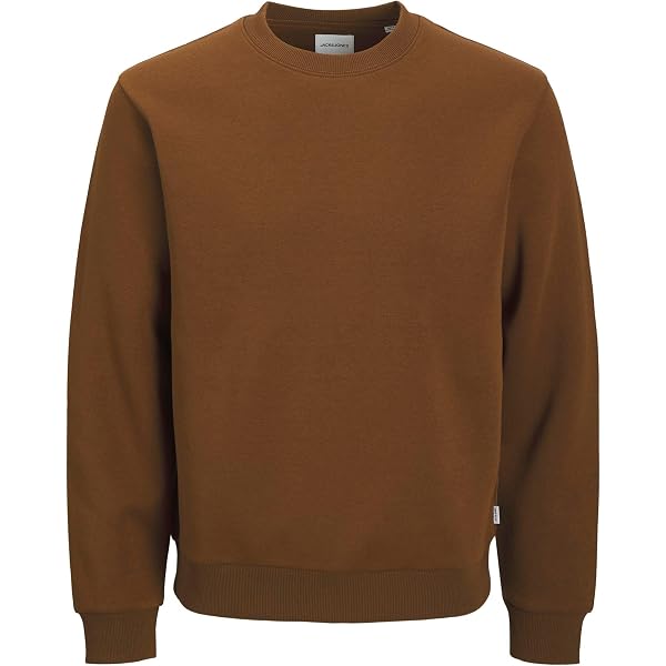 JACK & JONES - Felpa Basic da Uomo con Scollo Rotondo, Weiß (White/Reg), S JACK & JONES - Felpa Basic da Uomo con Scollo Rotondo, Weiß (White/Reg), S