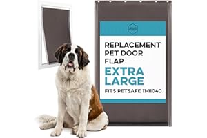 Evergreen Pet Supplies Solapa de Repuesto Extra grande para Puerta de Perro Compatible con PetSafe Freedom Doggie Doors Pac 11-11040 - Mide 13 3/4" x 23 3/4" - Solapa de Puerta para Perro XL