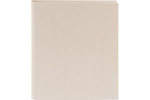 goldbuch Summertime 37 211 Ring Binder A4 Beige Dimensions 26 x 32 x 4.2 cm Stapler with 4-Ring Mechanism and Clamping Bracket, Ring Binder Format DIN A4, Linen Cover Light Brown