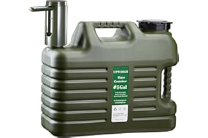UPWOIGH Portable 5 Gallon (19L) Water Jug with Automatic Touch Control Pump,Truly No Leakage Water Containers with Spigot,Type-C Rechargeable Military Green Water Dispenser Gear for Outdoors Camping