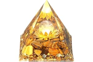 MAIBAOTA 2.4" Tiger Eye Orgonite Healing Crystals Orgone Energy Tower Gifts for Beginners Protection Energy Reiki Spiritual Balancing Meditation Chakra Positive Crystal