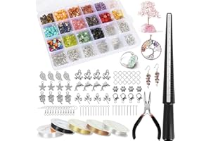 BENUAN Crystal Jewellery Making Kit Gemstone Crystal Beads for Necklace Bracelet Earring Ring Making DIY Jewelry Crafts