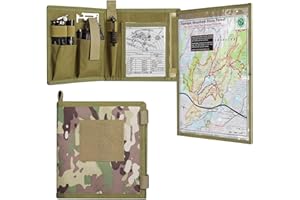 KOSIBATE Kosiabte Map Case - Tactical Notebook, Multifunctional Weatherproof Map Case for Military Hiking, Tactical, Outdoor Activities.
