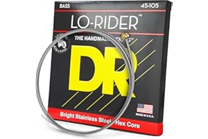 DR Strings MH-45 LO-RIDER™ - Stainless Steel Bass Strings: White Black Red Blue, Small Medium Large X-Large 2X-Large
