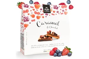 Dolfin Caramel & Chocolate - Cioccolato al latte con frutti di bosco - Caramello leggermente salato, frutti di bosco - Dolci, Regalo - Made in Belgio, 200 g