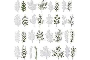 OOTSR 16PCS Leaf Cutting Dies, DIY Craft Carbon Steel Embossing Template, Metal Cutting Dies for Card Making,Scrapbook Paper Cards Album Stencil