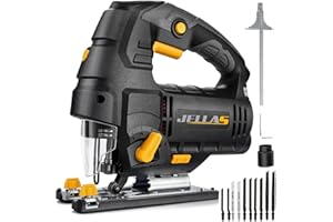 KEKOY Jigsaw, 850W 3000 SPM Electric Jig Saws with Powerful Copper Motor, 6 Variable Speed, 4 Orbital Sets and 0°-45° Bevel Cutting, 3M Wire, Jigsaw Tool