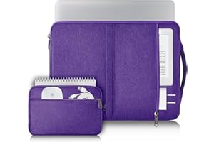 Voova Funda Portatil 15 15.6 16 Pulgadas 360°Protectora Funda Ordenador para Macbook Pro 16, Notebook, Acer, ASUS, DELL, Lenovo, MSI Bolsa Portátil con Bolsa de Accesorios, Púrpura