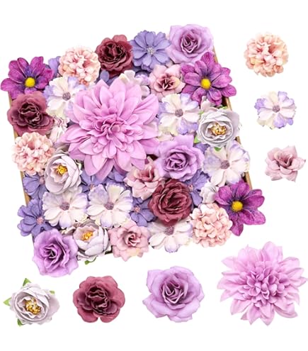 5 pezzi Teste di fiori artificiali, piccoli fiori finti per fai da te artigianato, decorazione della casa, San Valentino, regalo | SHEIN ALIA