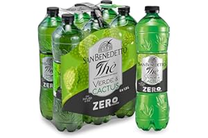 San Benedetto, Thè Verde Matcha Freddo Zero, 6x1,5 L Bevanda Dissetante Analcolica, Gusto Fruttato, Tappo Click, Senza Zuccheri, Conservanti e Coloranti