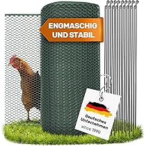 VOSS.garden 10m Gitterzaun 120cm Hoch - Wetterfester Maschendrahtzaun Für Garten & Tiere