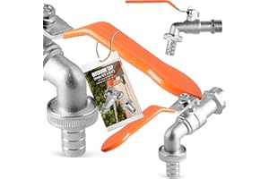 INSTALGURU Grifo de Jardín Aqua Universal Griferia de Exterior 3/4 x 1 Conexión Manguera 1 x 3/4 | Externo Válvula de Salida Bola Resistente al Óxido