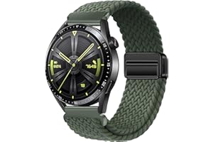 XMUXI Nylonowy pasek, sportowy, elastyczny, pleciony, 22 mm, dla kobiet i mężczyzn, do Huawei GT4/GT3/GT2 (46 mm)/ Garmin Venu 2/3/ Vivoactive 4, Samsung Watch 3 (45 mm)/ Gear S3