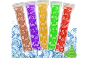 QEIOAUEK 120 Stück Popsicle Formen Beutel, Mold Taschen, Eis Pop Beutel, Wassereis Tüten, mit Trichter, für Joghurt, Eisbonbons, Eiscreme