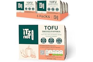 iTz noT JUST TOFU - SMOKED PAPRIKA (Pack of 6, 280g) | Vegan, High Protein, Nigari, Gluten Free, Low Fat, Low Carb, Plant Based, 9 Essential Amino Acids