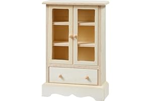 Hobbyfun Miniatur-Vitrine, Natur, Holz, 7.8 x 3.2 x 11.6 cm, 1:12, Vitrine, Shabby Chic
